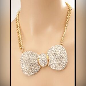 VERA women Diamond BOW necklace